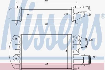 Nissens 96701 интеркулер на FIAT MAREA Weekend (185)