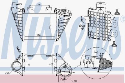 Nissens 96795 интеркулер на VW GOLF III (1H1)