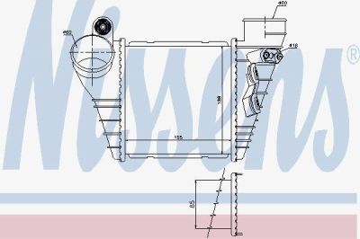 NISSENS Интеркулер A3/G4 1.8T/1.9D АКПП (1J0145803G, 96847)