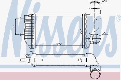 NISSENS Интеркулер PEUGEOT BOXER 94-> (0384E4, 96889)