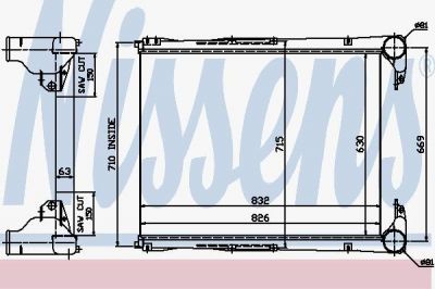 Nissens 96967 интеркулер на RENAULT TRUCKS Premium