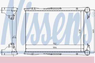 NISSENS Интеркулер, 630x906x63 RVI PREMIUM 340/385 96- Kerax (96968)