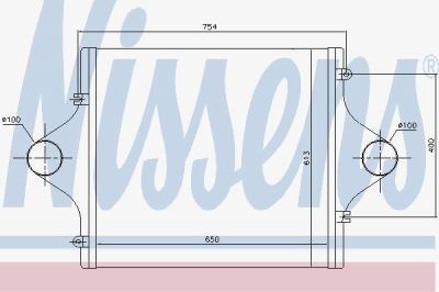 Nissens 96991 интеркулер на MAN F 90