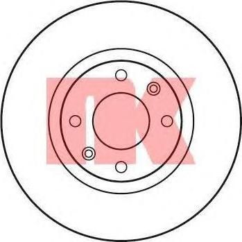 NK 201927 Диск тормозной CITROEN BERLINGO +ESP/C5/C4/PEUGEOT 207 05>/307 05> передний (4246W2)