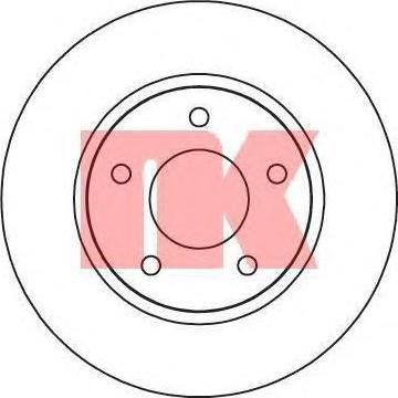 NK 203057 Диск тормозной MITSUBISHI LANCER 08-/DODGE CALIBER 06- передний вент.D=276мм. (4615A115)