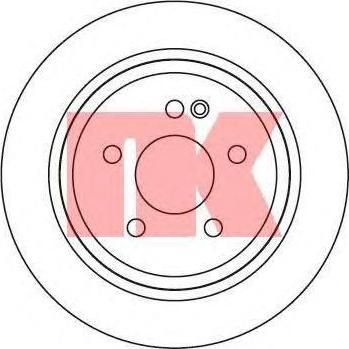 NK 203376 Диск тормозной MERCEDES VIANO/VITO W639 2.0-3.7 03- задний (6394230112)