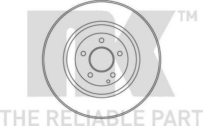 NK 203390 Диск тормозной MERCEDES W203/C209 3.0-6.2 передний вент.D=345мм.