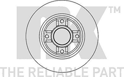 NK 203937 Диск тормозной RENAULT CLIO III 05-/MEGANE II 02- задний без подшипника (7701207823)