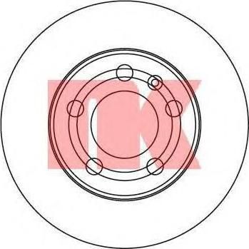NK 2047101 Диск тормозной SKODA FABIA 1.0-1.9 99-/VW POLO 1.2-1.4 01- передний D=239мм (6Q0615301)