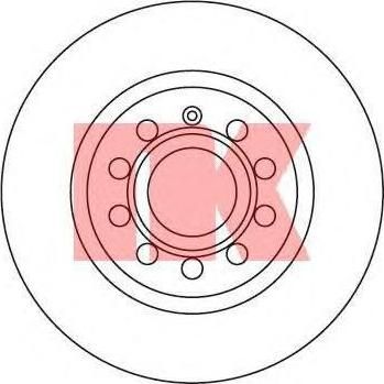 NK 204787 Диск тормозной AUDI A3 03-/SKODA OCTAVIA/VW GOLF V/VI/JETTA III передний D=280мм (1K0615301S)