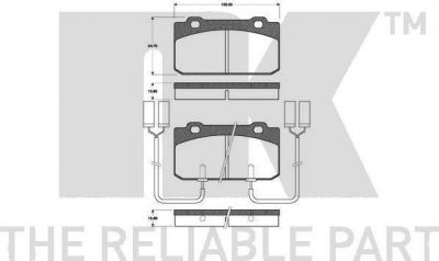 NK 221005 комплект тормозных колодок, дисковый тормоз на ALFA ROMEO ARNA (920)