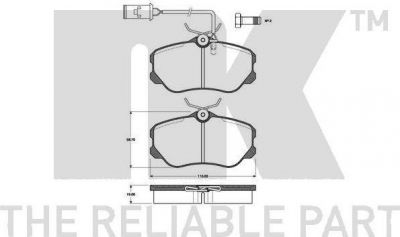 NK 221012 комплект тормозных колодок, дисковый тормоз на ALFA ROMEO 164 (164)