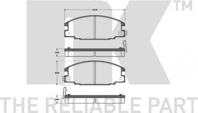 NK 221405 комплект тормозных колодок, дисковый тормоз на OPEL CAMPO (TF_)