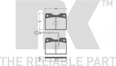 NK 221812 комплект тормозных колодок, дисковый тормоз на TALBOT 1307-1510