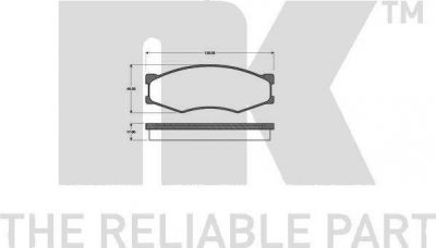 NK 222212 комплект тормозных колодок, дисковый тормоз на NISSAN VANETTE CARGO фургон (HC 23)