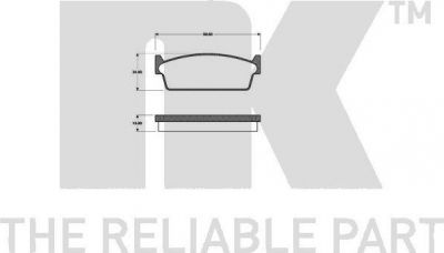 NK 222233 комплект тормозных колодок, дисковый тормоз на NISSAN 200 SX (S13)