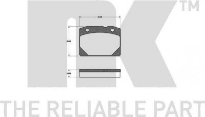 NK 222307 комплект тормозных колодок, дисковый тормоз на LADA ZHIGULI