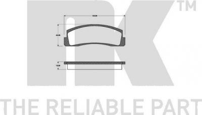 NK 222310 комплект тормозных колодок, дисковый тормоз на CHEVROLET NIVA