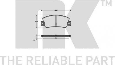 NK 222329 комплект тормозных колодок, дисковый тормоз на FIAT TEMPRA S.W. (159)