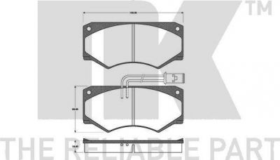 NK 222331 комплект тормозных колодок, дисковый тормоз на IVECO DAILY II фургон/универсал