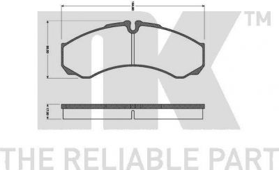 NK 222367 комплект тормозных колодок, дисковый тормоз на IVECO DAILY V c бортовой платформой/ходовая часть