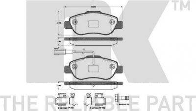 NK 222384 Комплект тормозных колодок, диско
