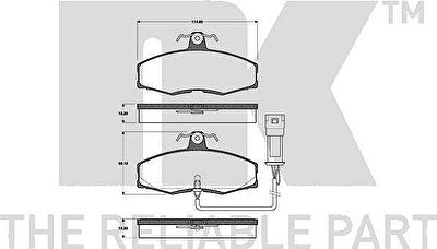 NK 222502 комплект тормозных колодок, дисковый тормоз на FORD SCORPIO I (GAE, GGE)