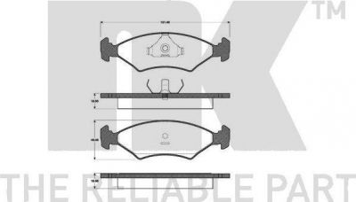 NK 222508 комплект тормозных колодок, дисковый тормоз на FORD ESCORT III (GAA)