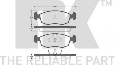 NK 222516 комплект тормозных колодок, дисковый тормоз на FORD SCORPIO I (GAE, GGE)