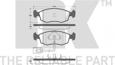 NK 222531 комплект тормозных колодок, дисковый тормоз на FORD SCORPIO I (GAE, GGE)