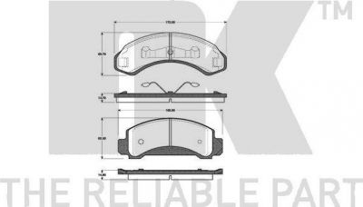 NK 222547 комплект тормозных колодок, дисковый тормоз на FORD USA BRONCO II