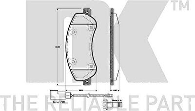 NK 222566 Колодки тормозные дисковые FORD TRANSIT 06- 330/350-Series передние с датчиком (1371402)