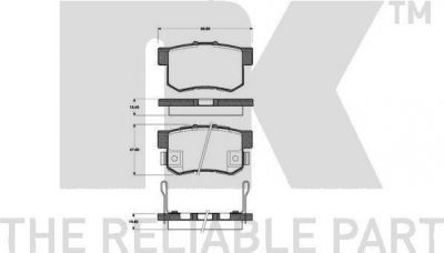 NK 222634 комплект тормозных колодок, дисковый тормоз на HONDA SHUTTLE (RA)