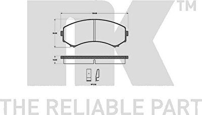 NK 223026 комплект тормозных колодок, дисковый тормоз на MITSUBISHI PROUDIA/DIGNITY (S4_A, S3_A)