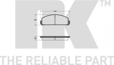 NK 223203 комплект тормозных колодок, дисковый тормоз на MAZDA 323 I (FA)