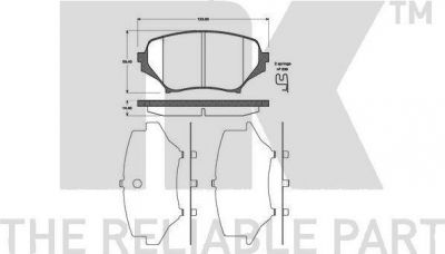 NK 223252 комплект тормозных колодок, дисковый тормоз на MAZDA MX-5 III (NC)