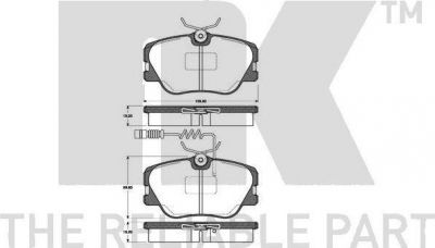 NK 223318 комплект тормозных колодок, дисковый тормоз на MERCEDES-BENZ E-CLASS (W124)