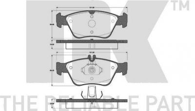 NK 223330 комплект тормозных колодок, дисковый тормоз на MERCEDES-BENZ C-CLASS универсал (S202)