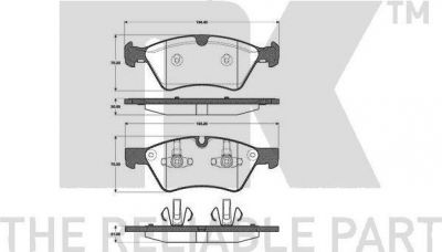 NK 223360 комплект тормозных колодок, дисковый тормоз на MERCEDES-BENZ M-CLASS (W164)