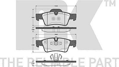 NK 223361 комплект тормозных колодок, дисковый тормоз на MERCEDES-BENZ M-CLASS (W164)