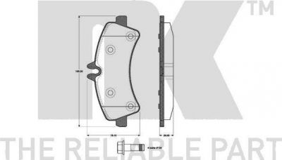 NK 223365 комплект тормозных колодок, дисковый тормоз на MERCEDES-BENZ SPRINTER 5-t c бортовой платформой/ходовая часть (906)