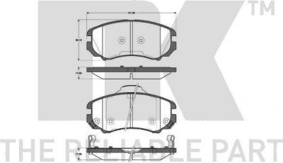 NK 223425 Комплект дисковых тормозных колодок 223425