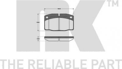 NK 223606 комплект тормозных колодок, дисковый тормоз на OPEL OMEGA A (16_, 17_, 19_)