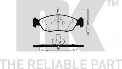 NK 223726 комплект тормозных колодок, дисковый тормоз на PEUGEOT 306 (7B, N3, N5)