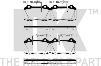 NK 223746 комплект тормозных колодок, дисковый тормоз на PEUGEOT 607 (9D, 9U)
