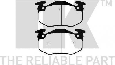 NK 223927 комплект тормозных колодок, дисковый тормоз на RENAULT CLIO I (B/C57_, 5/357_)