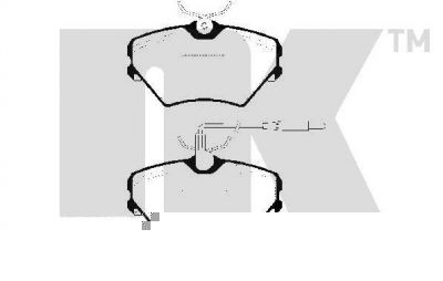 NK 223937 комплект тормозных колодок, дисковый тормоз на RENAULT LAGUNA I (B56_, 556_)