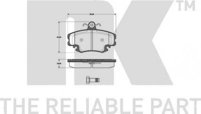 NK 223953 комплект тормозных колодок, дисковый тормоз на RENAULT LOGAN I универсал (KS_)