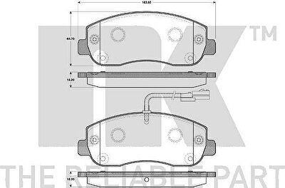 NK 223966 комплект тормозных колодок, дисковый тормоз на OPEL MOVANO B фургон