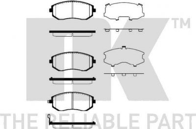 NK 224413 комплект тормозных колодок, дисковый тормоз на SUBARU FORESTER (SH)